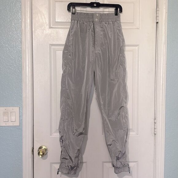 Cole Buxton Nylon Track Pants Silver Metallic Size Large - Picture 4 of 9